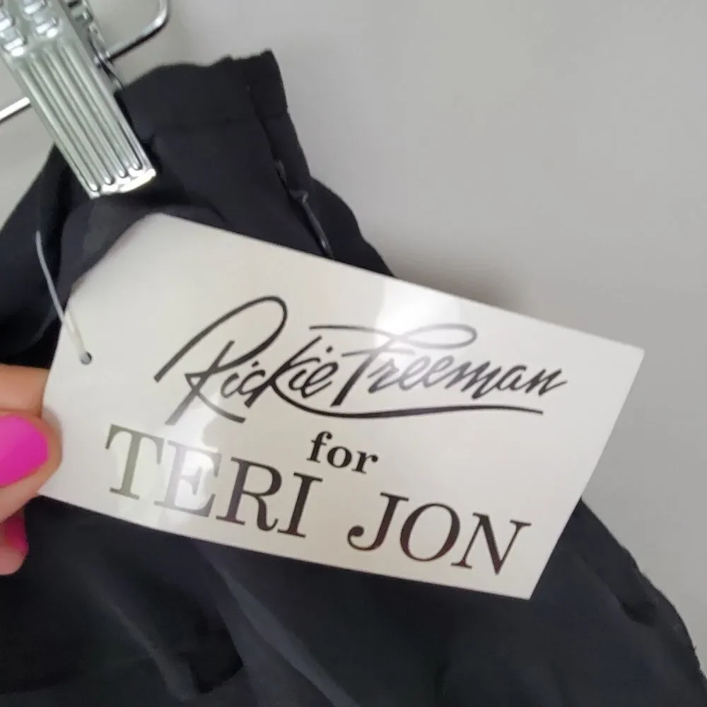 Rickie Freeman for Teri Jon Tiered Silk Skirt 10